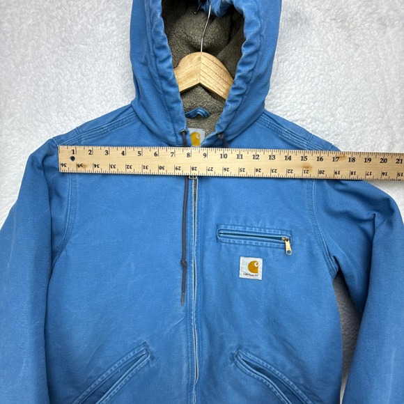 Carhartt WJ141 431 Sherpa Lined Sandstone Sierra Jacket Blue Womens Small 4/6 - Picture 8 of 16